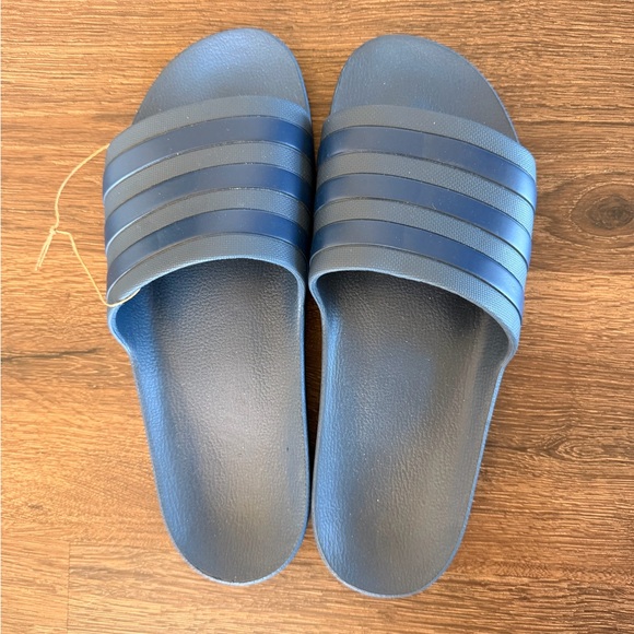 Adidas Adilette Aqua Navy Slides Men's Sandal Size 13 NWOT - Picture 3 of 5